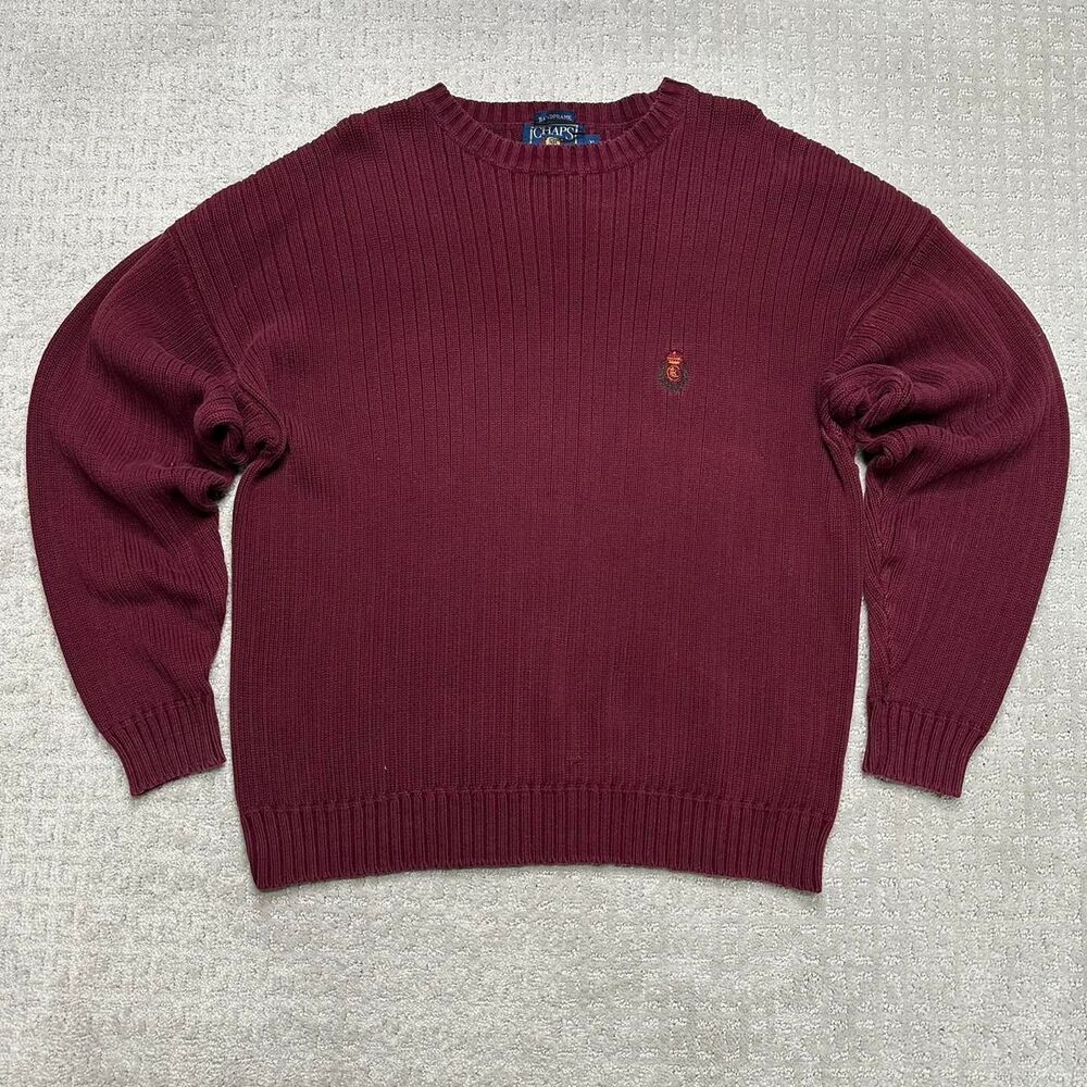 Ralph-lauren Men's Burgundy and Red Jumper